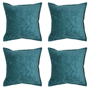 4PK Jason Commercial Parker Cushion Filled 44x44cm Turquoise