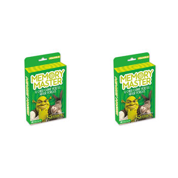 2PK Aquarius Shrek Memory Master Memory Card Game 17x12cm - Green 6y+
