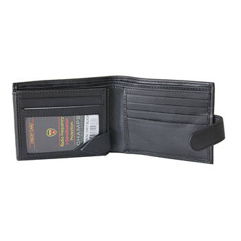 Champs Leather Mens 12cm Cash/RFID Wallet Holder - Black