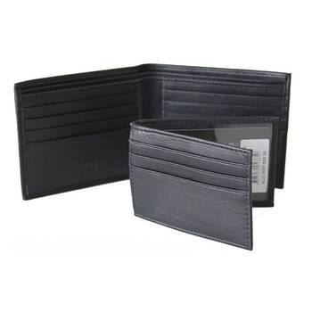 Champs Leather Mens 12cm Cash/RFID Wallet Holder - Black
