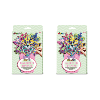 2PK Avenir Scratch Butterfly Bouquet Kids/Toddler Activity 5y+