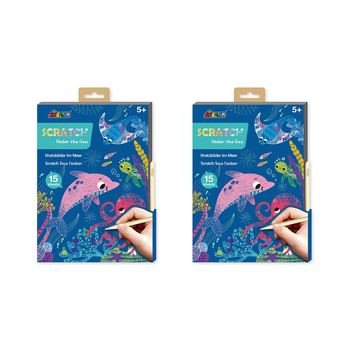 2PK Avenir A5 Scratch Book Under the Sea Kids Activity Kit 5y+