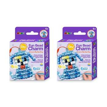2PK Avenir Fun Bead Charm Dog Kids Art/Craft Activity Kit 6y+