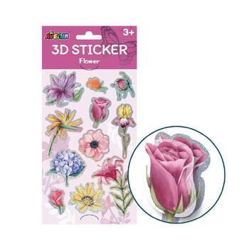 10pc Avenir 3D Stickers Art & Craft Toys 12x23cm - Flower 3y+