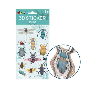 10pc Avenir 3D Stickers Art & Craft Toys 12x23cm - Insect 3y+