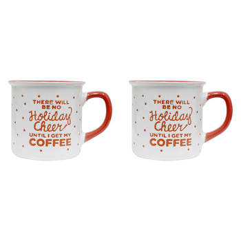 2PK Splosh Christmas Holiday Cheer Ceramic Mug 12cm Red/Green