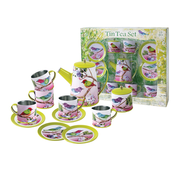 13pc Kaper Kidz Bird Design Kids/Childrens Tin Tea Mug Set 3y+