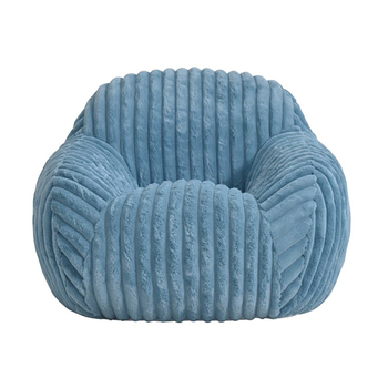 I Am Fake Kids Cozy Chair Corduroy Faux Fur Small Blue