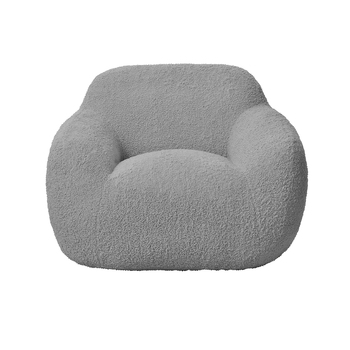 I Am Fake Cozy Boucle Chair Home Decor Large Grey