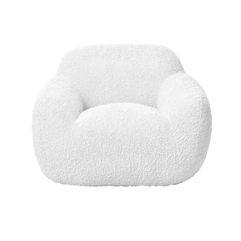 I Am Fake Cozy Boucle Chair Home Decor Large White