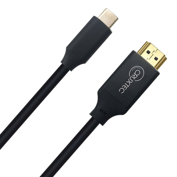 Cruxtec 1m USB-C Male to HDMI 2.0 Male 4K/60Hz Cable - Black