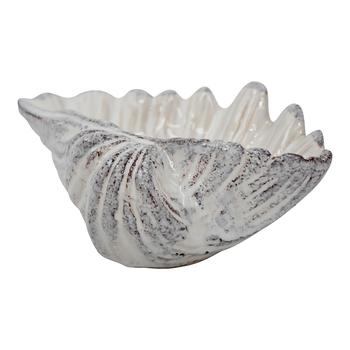 LVD Ceramic 26cm Shell Dish Home Decorative Bowl - Ivory