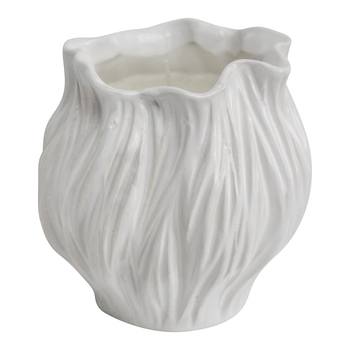 LVD Ceramic 10cm Scented Tealight Candle Bud Home Decor - White