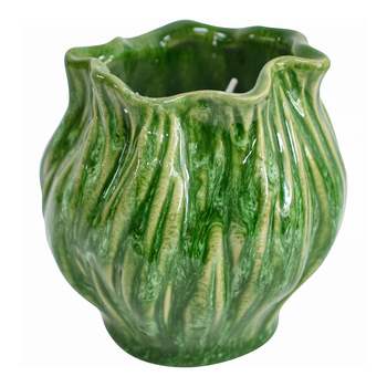 LVD Ceramic 10cm Scented Tealight Candle Bud Juniper - Green