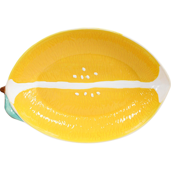 LVD Ceramic Lemon Platter Food Serving Plate 32cm - Yellow