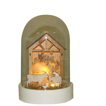 Nativity Dome Scene Led 20cm Decorative Display Home Decor