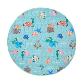 Linen House Kids 200GSM Under The Sea Reversible Play Mat Round Cotton 120cm