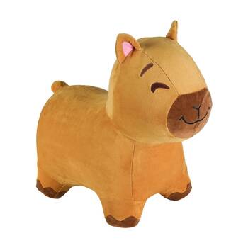 Iplay Ilearn Bouncy Capybara Ride-On Toy Plush Cover Soft Ears 18m+