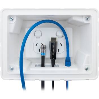 Matchmaster Recessed Wall Point With Cable Management System Outlet Power