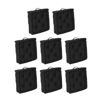 8PK CDSI Essential Box Cushion Recycled Cotton Shell Durable Black 40x40x8cm
