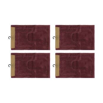 4x2pc CDSI Lunasoft Tufted Bathset Cotton Set Dusky Rose 50x80cm & 50x50cm