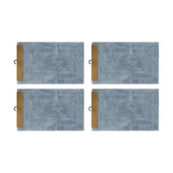 4x2pc CDSI Lunasoft Tufted Bathset Cotton Set Dusty Blue 50x80cm & 50x50cm