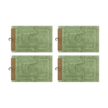4x2pc CDSI Lunasoft Tufted Bathset Cotton Set Sage Green 50x80cm & 50x50cm