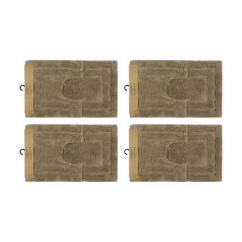 4x2pc CDSI Lunasoft Tufted Bathset Cotton Set Sandstone 50x80cm & 50x50cm