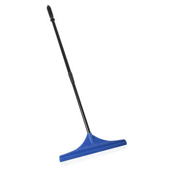 Cleanstar 18 Inch Carpet & Artifical Turf Grass Rake W/ Telescopic Rod Blue