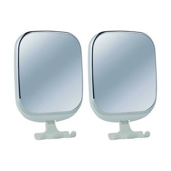 2PK Companion Suction Mirror Fogless Bathroom Hooks Push Installation
