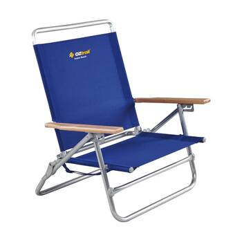 Oztrail Avalon Beach Chair Aluminium Frame 600D Adjustable Recliner