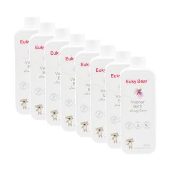 8PK Euky Bear Vapour Bath Sleepy Time Bottle Baby Toddler Grooming 300ml