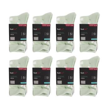 8x 5PK Footlab Socks Casual Crew Women's Shoe Size 5-8 Multi Coloured
