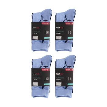 4x 5PK Footlab Women's Casual Crew Socks Cotton Rich Shoe Size 5-8