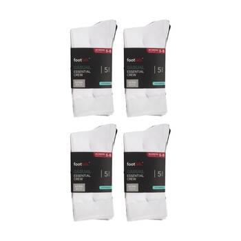 4x 5PK Footlab Women's Socks Casual Essential Crew Shoe Size 5-8