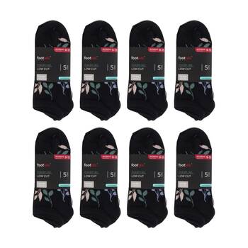 8x 5PK Footlab Women's Socks Casual Low Cut Shoe Size 9-11 With Design