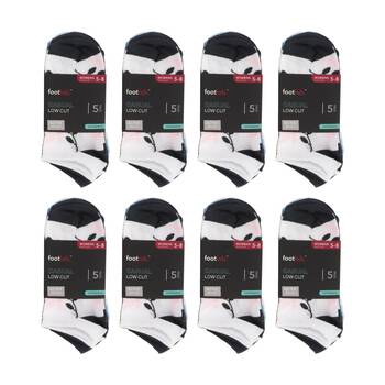 8x 5PK Footlab Women's Socks Casual Low Cut With Design Shoe Size 5-8