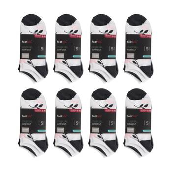 8x 5PK Footlab Women's Socks Casual Low Cut With Design Shoe Size 9-11