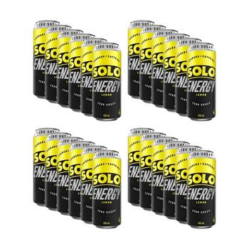 24PK Schweppes Solo Guarana Energy Drink Lemon Zero Sugar Can 500ml