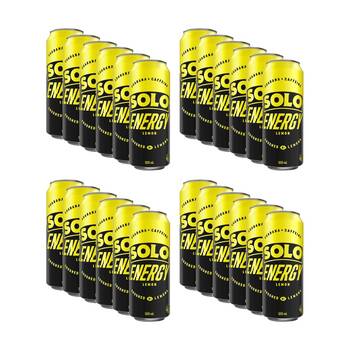 24PK Schweppes Solo Guarana Energy Drink Lemon Crushed Lemonade Can 500ml