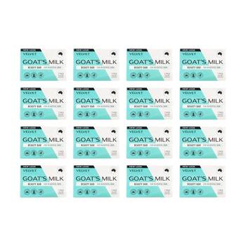 16PK Velvet 2 Pack Beauty Bar Goats Milk For Beautiful Skin 200g Each