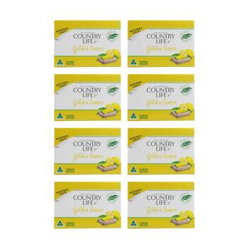 8PK Country Life 5 Pack Golden Lemon Soap Bars Natural Oils 450g Each