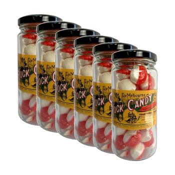 6PK Melbourne Rock Candy Tradition Hard Boiled Sweets Strawberries & Cream