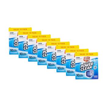 8x 10pc White King In-Cistern Power Clean Toilet Blocks Value Pack 50g