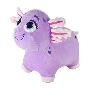 Iplay Ilearn Bouncy Purple Axolotl Ride-On Toy Plush Cover 18m+