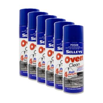 6PK Selleys Oven Clean Fast 4 Minute Power Cuts Through Grease Product 350g