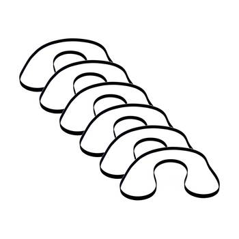 6PK Rubber Turntable Belt 195mm Diameter Compatible Parts Record Player