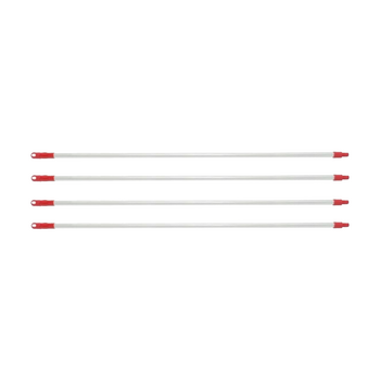 4PK Edco Ergonomic Grip Aluminium Commercial Grade Handle Red 1.5mx25mm