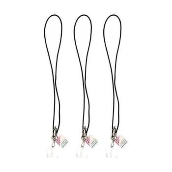 3PK Annabel Trends Snapstrap Phone Accessory Lanyard W/ Adjustable Strap Black
