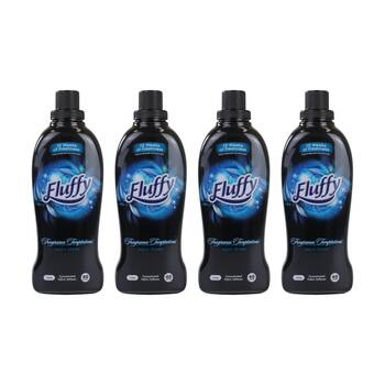 4PK Fluffy Fabric Conditioner Temptations Aqua Desire Concentrated 850mL